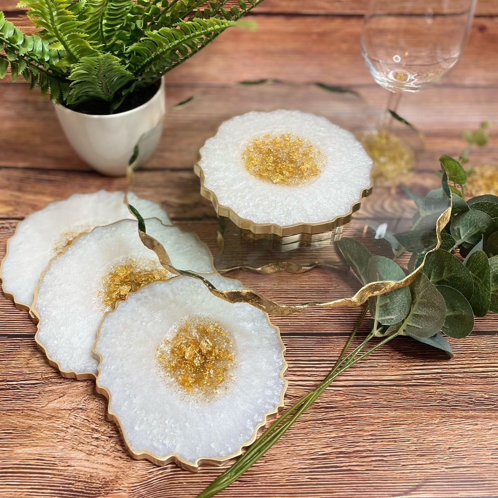 Large Geode Coaster Set of 4 - Picture 7 of 10